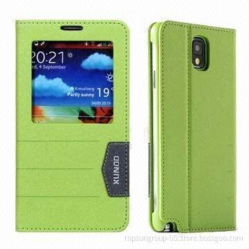Colorful leather cover for Galaxy Note 3